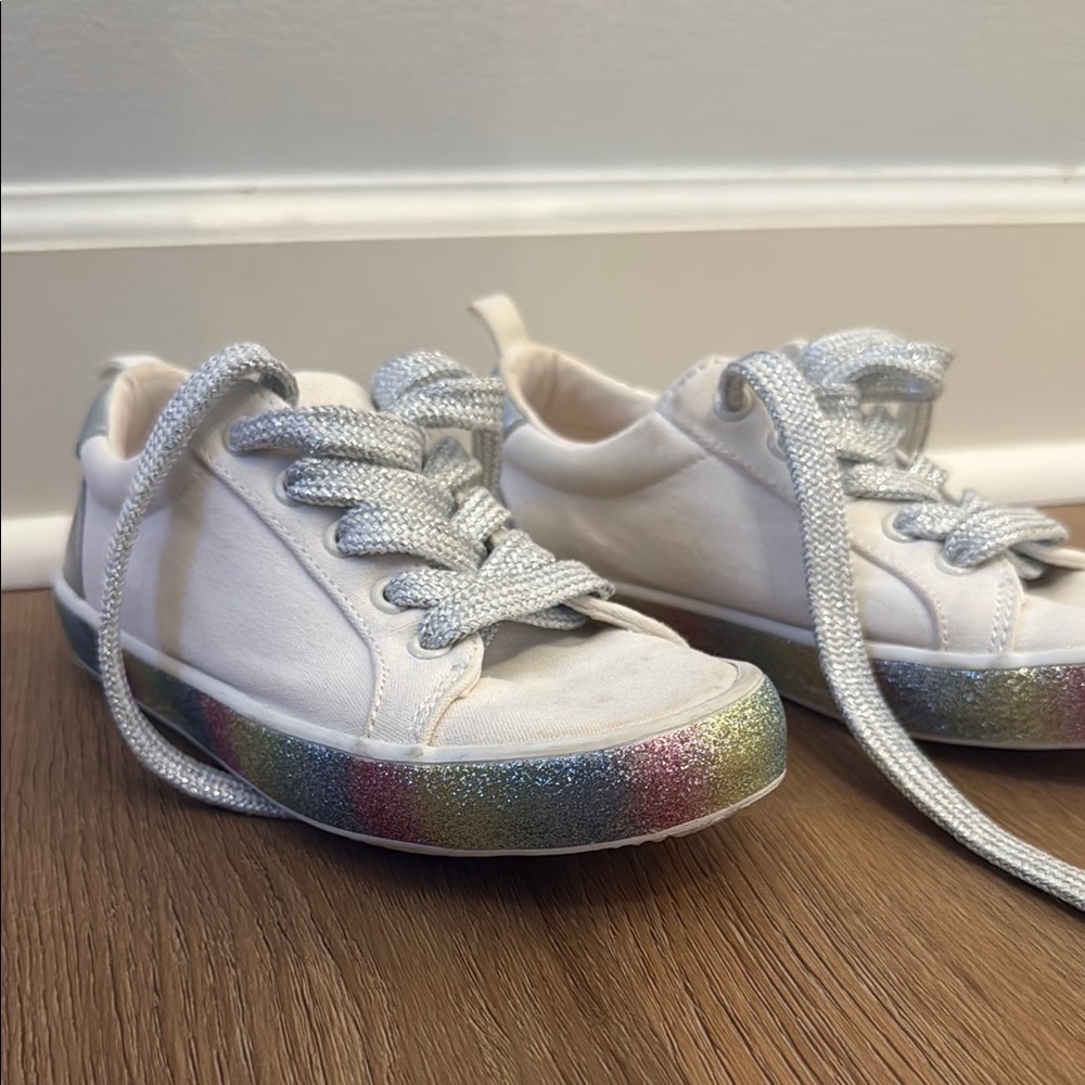 Kids Glitter Rainbow Sneakers